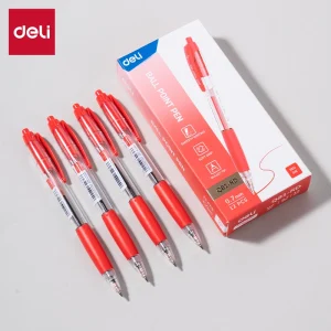 deli EQ81-RD Ballpoint Pen, Red