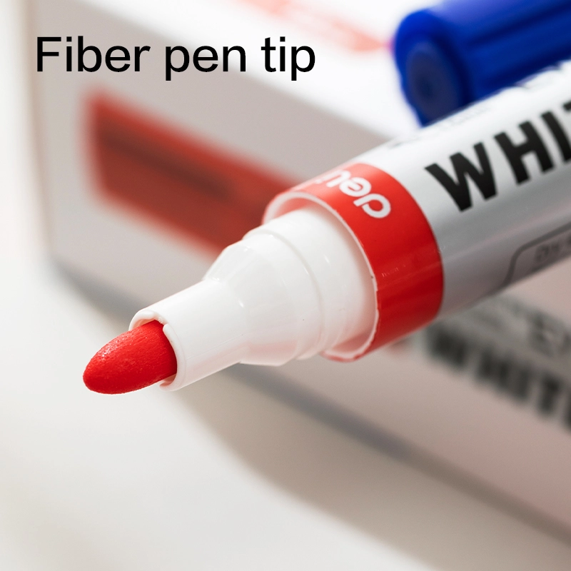 deli EU016-RD Whiteboard Marker, Bullet tip: 2.5mm, Red - Image 2