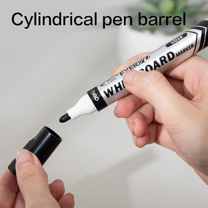 deli EU016-RD Whiteboard Marker, Bullet tip: 2.5mm, Red - Image 3