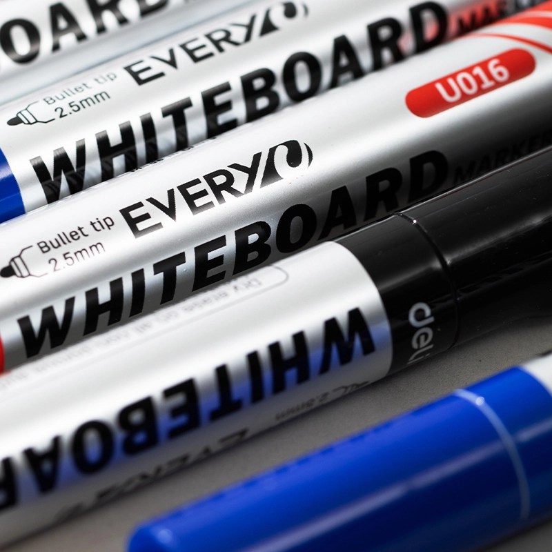 deli EU016-RD Whiteboard Marker, Bullet tip: 2.5mm, Red - Image 5