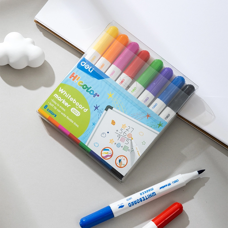 deli EU021 Whiteboard Marker, Soft tip - Image 2