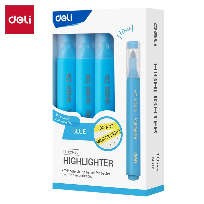 deli EU12S-BL Highlighter, Blue - Image 2