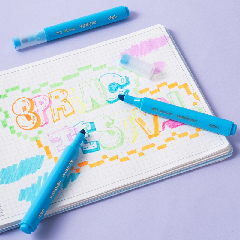 deli EU12S-BL Highlighter, Blue - Image 6