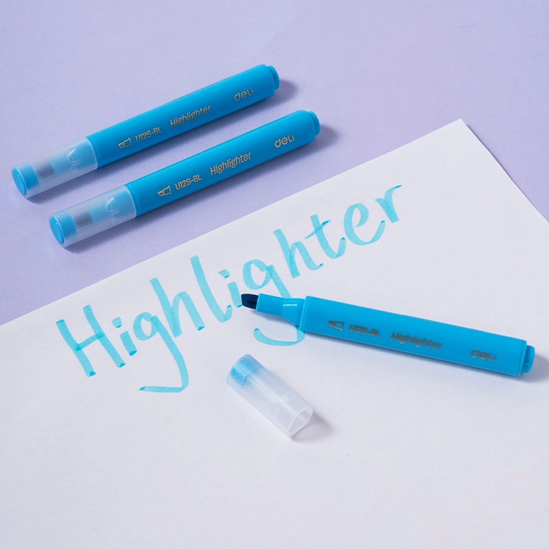 deli EU12S-BL Highlighter, Blue - Image 4