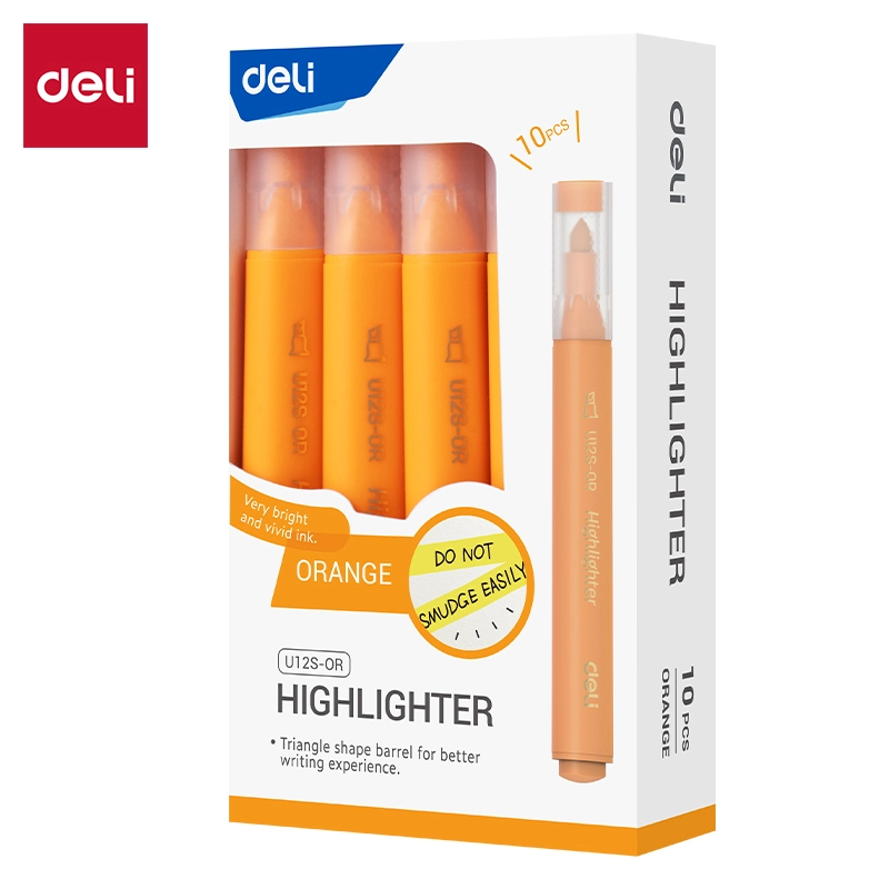 deli EU12S-OR Highlighter, Orange - Image 2