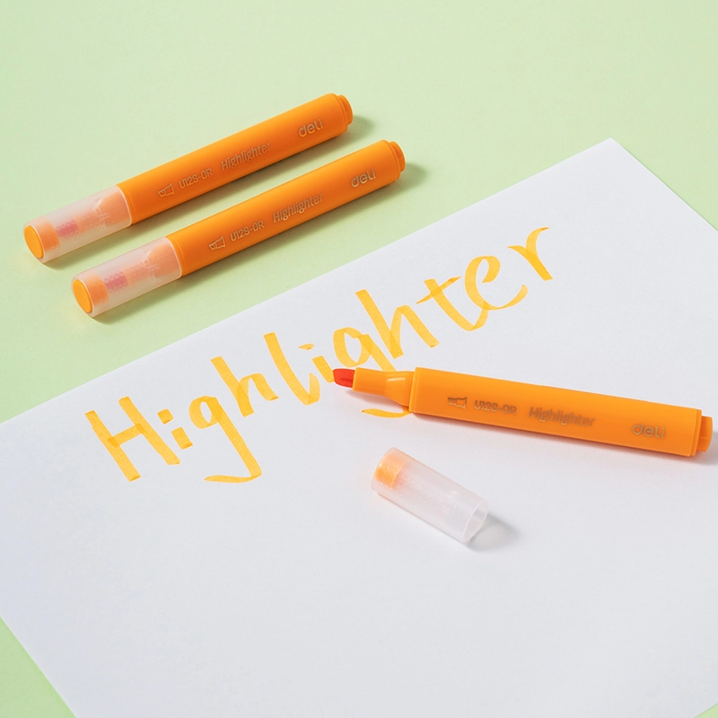 deli EU12S-OR Highlighter, Orange - Image 4