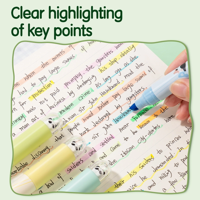 deli EU233 Highlighter, Yellow, Green, Cyan, Blue - Image 6