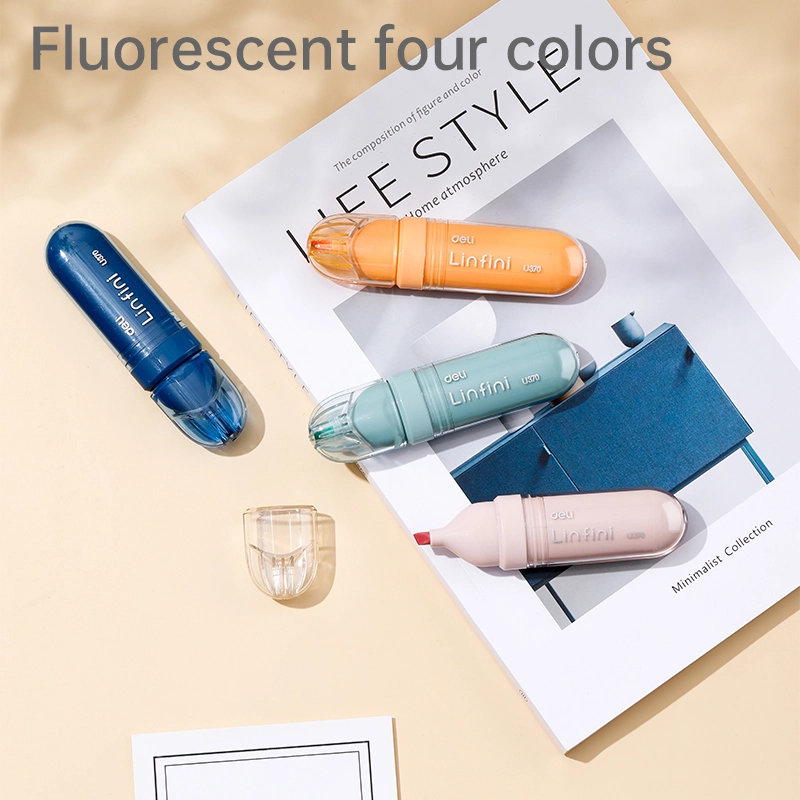 deli EU370 Highlighter, Chisel tip: 1-5mm, Pink, Green, Orange, Blue - Image 2