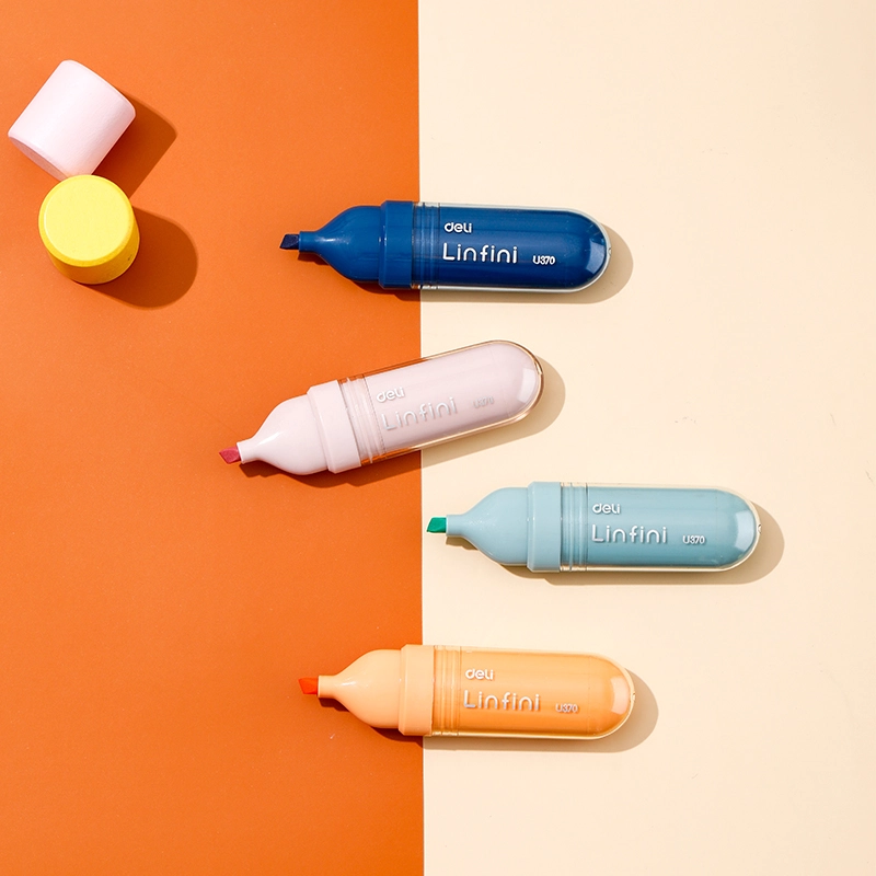 deli EU370 Highlighter, Chisel tip: 1-5mm, Pink, Green, Orange, Blue - Image 3