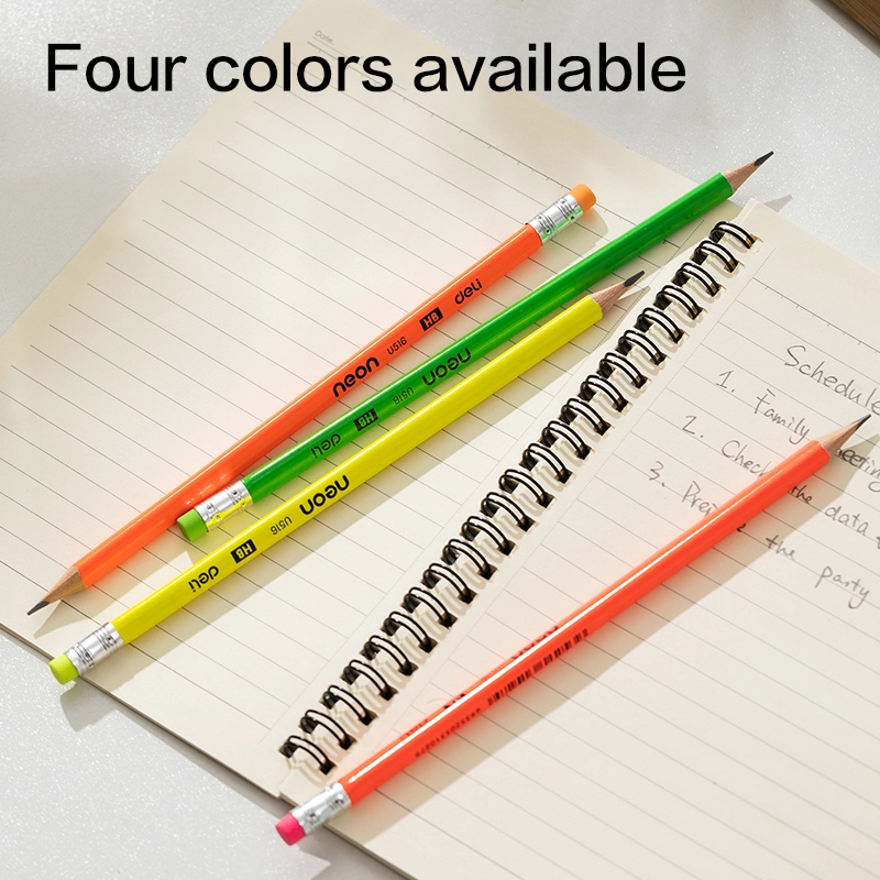deli EU51600-MT Graphite Pencil, HB φ2.2mm Hexagonal Barrel, Assorted Colors - Image 4