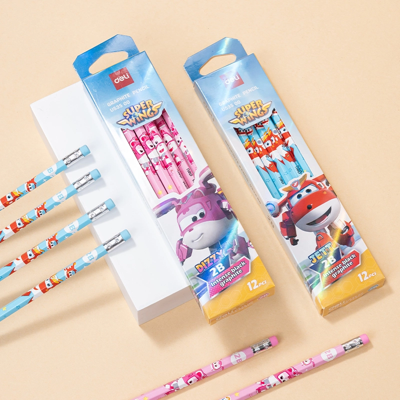 deli EU53500 Graphite Pencil, 2B, Assorted Colors - Image 3