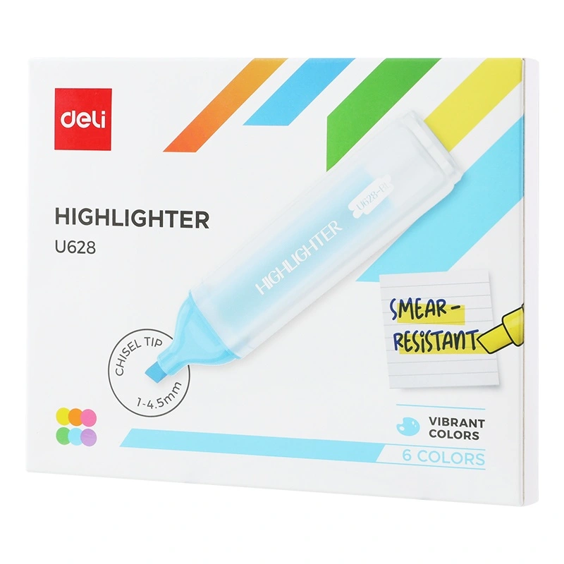 deli EU628 Highlighter, 6 Colors - Image 3