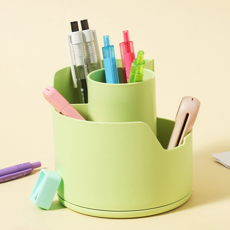 deli EZ417 Rotating Pen Holder, Green - Image 4