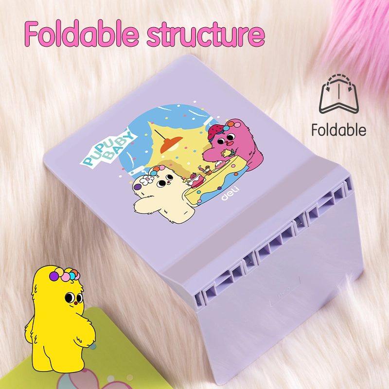 deli EZ451Foldable Book End, Purple - Image 5