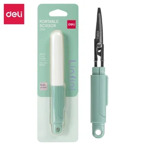 deli EZ508 Portable Scissors, 125mm 5inch Length, Green