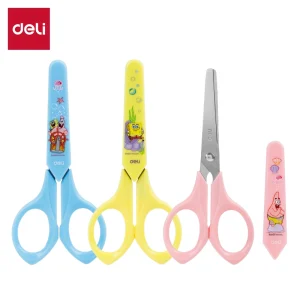 deli EZ509 Scissors, 127mm 7''Color:, Yellow, Pink, Blue