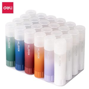 deli NS145 Nusign Glue Stick, 8g, Red Green Blue Orange White