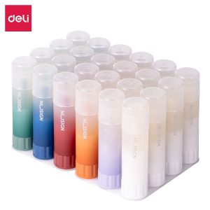 deli NS146 Nusign Glue Stick, 15g, Red Green Blue Orange White