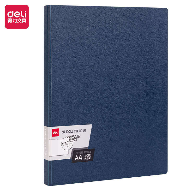 deli P63-40 Display Book, A4-40P, Blue