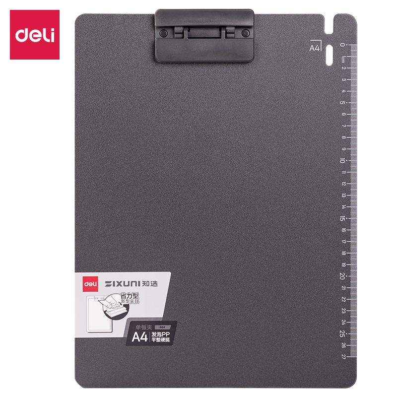 deli P64 Clipboard, A4, Dark Grey