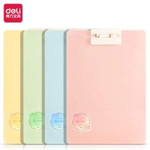 deli PE107 Clipboard, A4, Pink Yellow Blue Green Orange