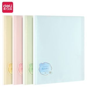 deli PQ306-60 Display Book, A4-60, Pink Yellow Blue Green Orange
