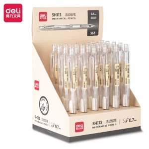 deli SH113 Mechanical Pencil, 0.7mm, White