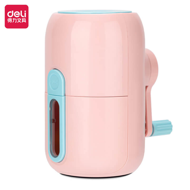 deli VB102 Rotary Pencil Sharpener, φ6.9mm-8mm, Pink - Image 2