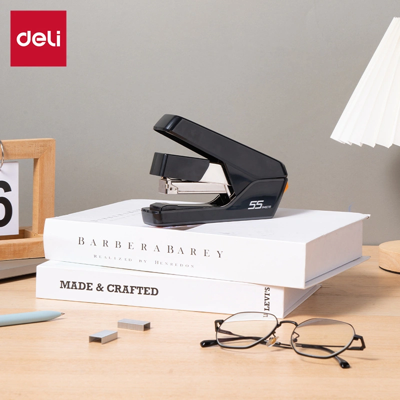 deli E0371S Effortless Flat Clinch Stapler, Black - Style 2