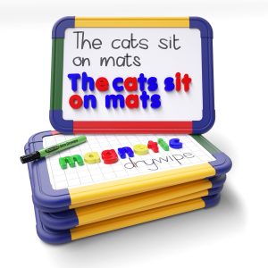 Show-me Pack of 10 A4 Framed Magnetic Drywipe Boards Gridded/Plain