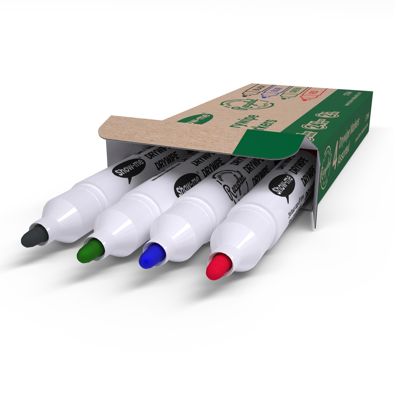 Show-Me Box Of 4 Chunky Eco Markers Assorted