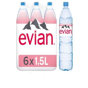 Evian Still water 1.5L x 6 plastic bottles