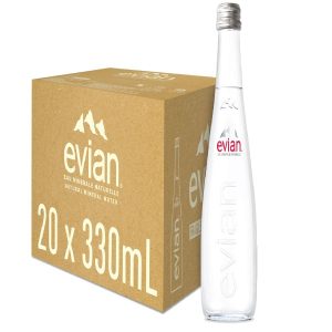 Evian Still water 330ml x 20 glass bottles
