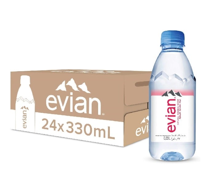 Evian Still water 330ml x 24 plastic bottles