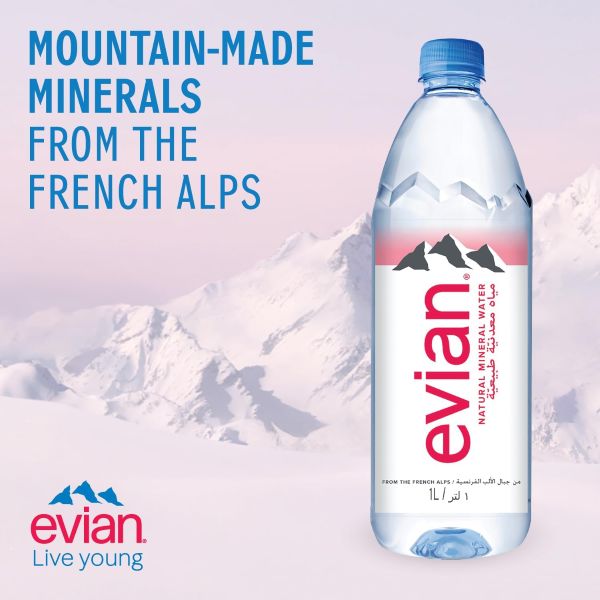 Evian Still water 330ml x 24 plastic bottles - Image 2
