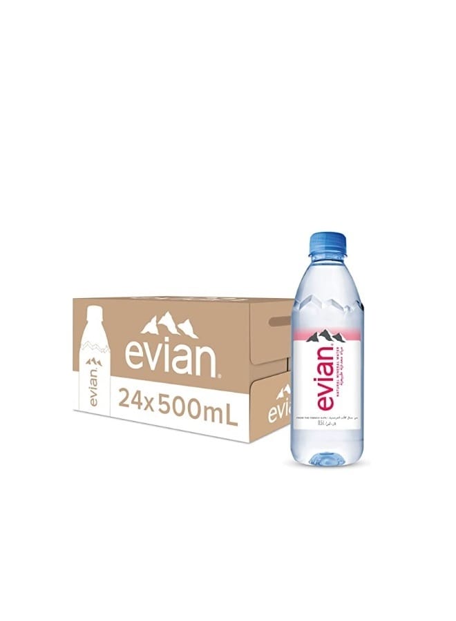 Evian Still water 500ml x 24 plastic bottles