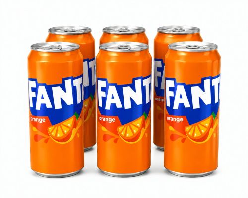 Fanta Orange Carbonated Soft Drink 330ml x 6 cans