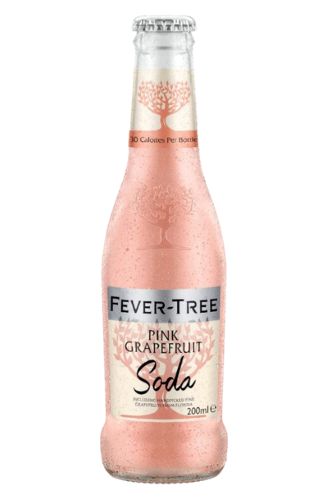 Fever Tree Pink Grapefruit soda water 24 x 200 ml glass bottle