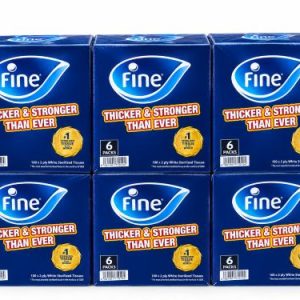 Fine Facial Tissue, 100 Sheets, 2-Ply, Carton of 6 Packs (36 Boxes)