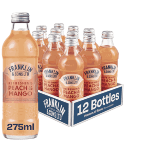 Franklin and Sons Peach And Mango drink 275ml x12 Glass Bottles