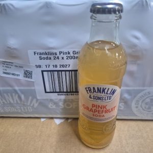 Franklin & Sons Pink Grapefruit Soda 200ml x 24 glass bottles