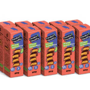 Freakin Healthy Peanut Butter Bites 80g, Pack of 10 boxes, 40 individually wrapped Bites