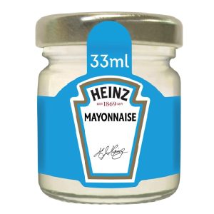 Heinz Portion Jar Mayonnaise, 33ml, (Carton of 80 Jars)