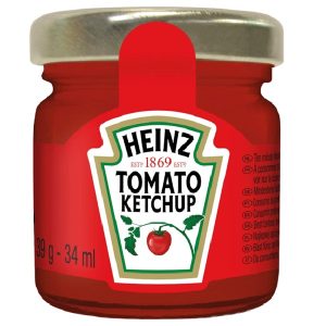 Heinz Portion Jar Tomato Ketchup, 39g, (Pack of 16 Jars)
