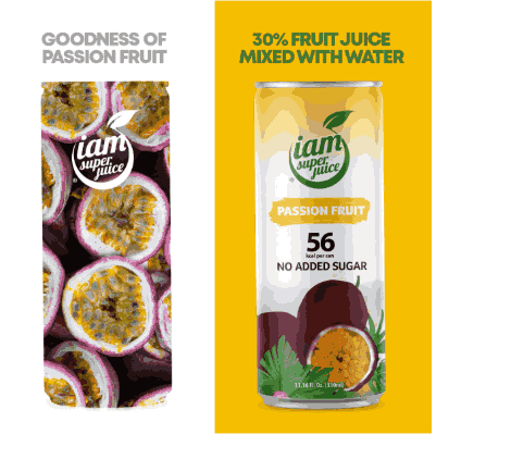 I am Superjuice Passion Fruit Juice 330 ml x 12 cans - Image 3