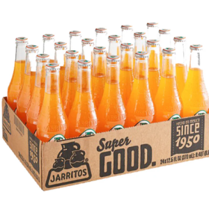 Jarritos Mandarin Natural Flavor Soda 370 ml x 24 glass bottles