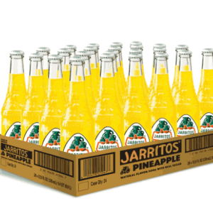 Jarritos Pineapple Natural Flavor Soda 370ml x 24 glass bottles