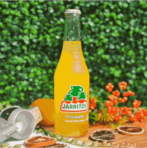 Jarritos Pineapple Natural Flavor Soda 370ml x 24 glass bottles - Image 3