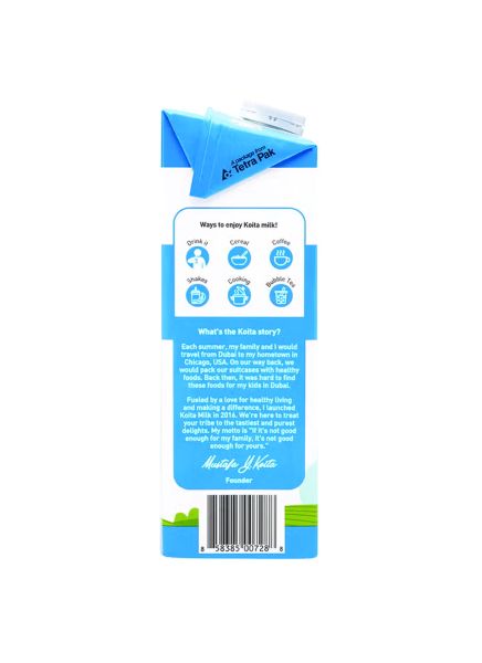 Koita Lactose Free Whole Fat Milk 1L - Image 2