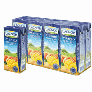 Lacnor Essentials Long Life Mango Juice No Added Sugar 180ml Pack of 8